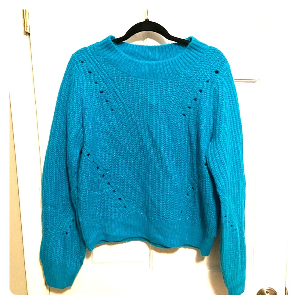 Bright blue sweater
